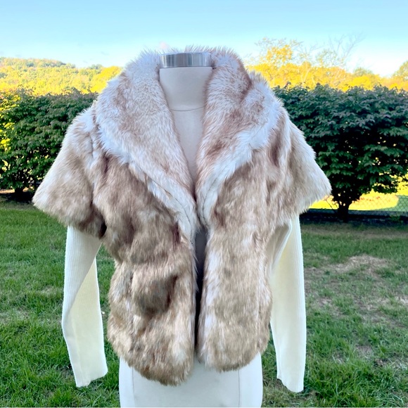 Arden B Jackets & Blazers - ARDEN B. Faux Fur Sweater Jacket